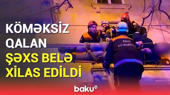 Damdan yıxıldı, amma... | Bakının Yasamal rayonunda təhlükəli anlar