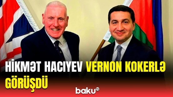 Hikmət Hacıyevin Britaniya Müdafiə Nazirliyinin dövlət naziri ilə görüşündən görüntülər