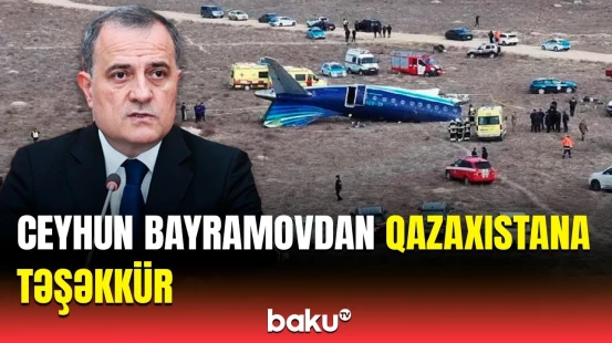 Ceyhun Bayramov Aktaudakı təyyarə qəzası ilə bağlı açıqlama verdi