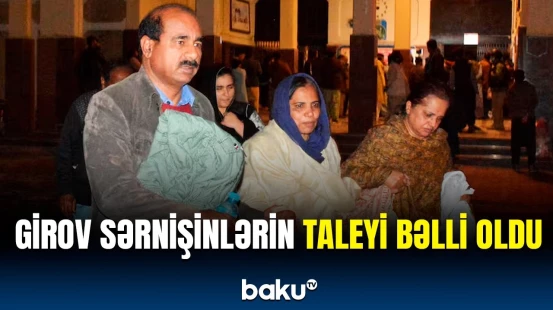 Pakistanda girov saxlanılan 100-dən çox sərnişinlə bağlı görüntülər yayıldı