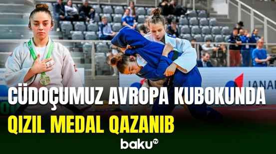 Cüdoçumuz Aysun Məmmədova Avropa kubokunda qızıl medalın sahibi olub