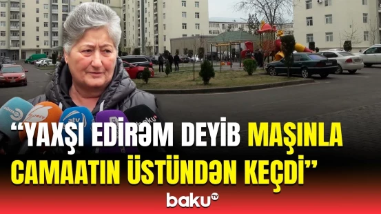 Sürücüdən qonşularına ağlasığmaz hərəkət | Maşını üstlərinə sürdü ki...