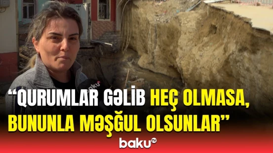 Əhmədlidə çökən evlər 5 aydır ki, eyni vəziyyətdədir | 3 ailə mənzilsiz qaldı