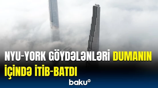 Nyu-Yorka qatı duman çökdü | Heyrətamiz dron görüntüləri