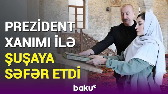 Prezident və birinci xanım Şuşada bir sıra açılışlarda iştirak etdilər