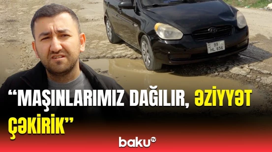 Elə bil ucqar rayonda yaşayırıq | “Zəngilan şəhərciyi”nin sakinləri öz pulları ilə yolu təmir edir