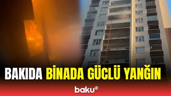 Yaşayış binasında yanğın | FHN hadisə yerində