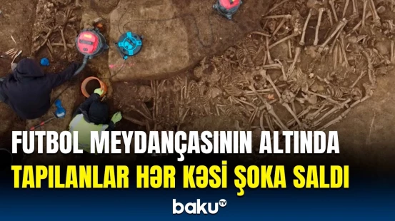 Vyanada futbol meydançası yenidən qurularkən altında nələr aşkarlandı? | Dəhşətli mənzərə