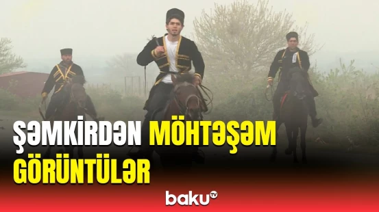 Şəmkirdə yorğa atların yarışı keçirildi | Qaliblər təltif edildi