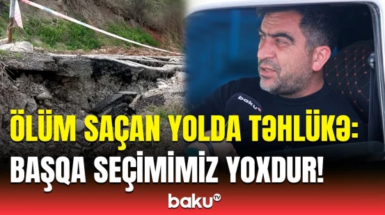 Şamaxı-Qonaqkənd yolunda qorxulu vəziyyət | Sürücülər şikayətləndi