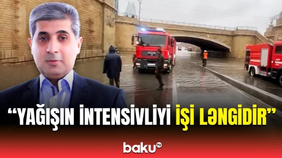 Yağışdan sonra Bakıda kanalizasiya sistemi işləyir? - Qurum rəsmisindən açıqlama