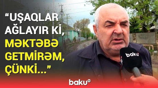Bu kəndin elə bil yiyəsi yoxdur... | Masallı sakinlərini yağış suları boğaza yığdı