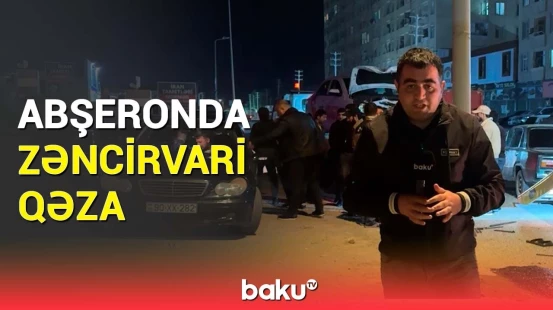 3 minik avtomobili toqquşdu | Abşeronda yol qəzası