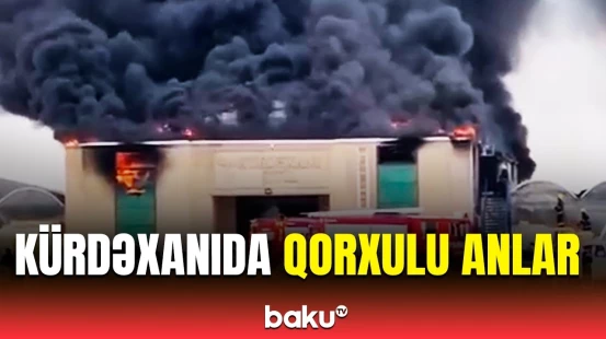 Kürdəxanıda obyektdəki yanğından daha bir görüntü