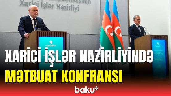 Ceyhun Bayramov və ATƏT-in Baş katibinin birgə mətbuat konfransı