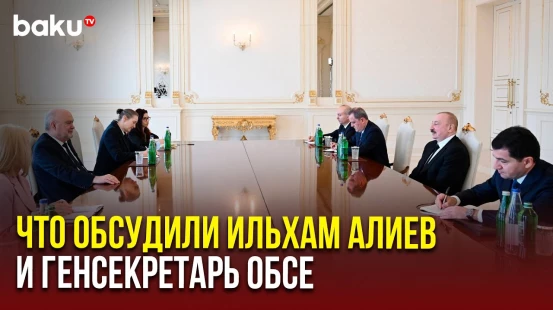 Президент Азербайджана Ильхам Алиев принял генерального секретаря ОБСЕ Феридуна Синирлиоглу