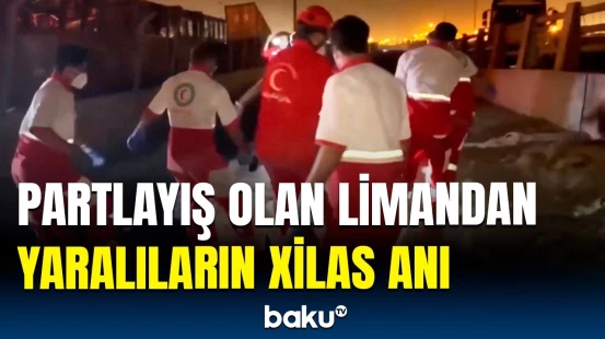 Şəhid Rəcai limanından vahiməli görüntülər | Xilasedicilər iş başında