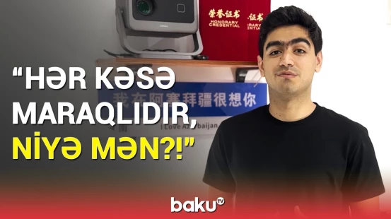 Haqqında İlham Əliyevə bəhs edilən gənc təəssüratlarını Baku TV-yə danışdı