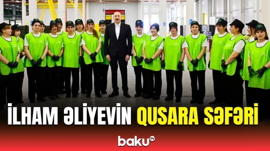 Prezident İlham Əliyev Qusarda | Səfərdən görüntülər