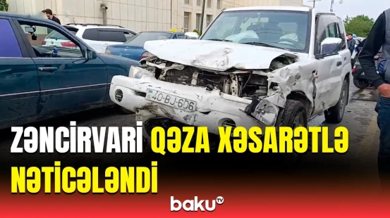 Qubada zəncirvari qəza | Hadisə yerindən görüntülər