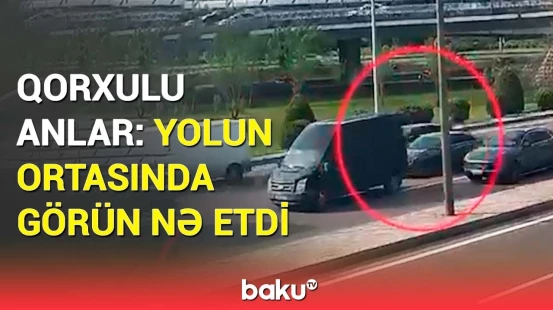 Sürücünün hərəkəti qəzanı qaçınılmaz etdi | Bakıdakı hadisə barədə NİİM-dən xəbərdarlıq