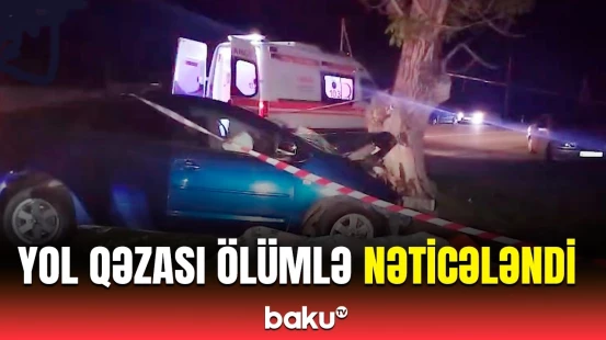 Oğuzda bədbəxt hadisə | "Prius" ağaca çırpıldı