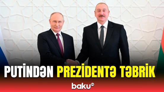 Putin İlham Əliyevi Qələbənin 80-ci ildönümü münasibətilə təbrik edib