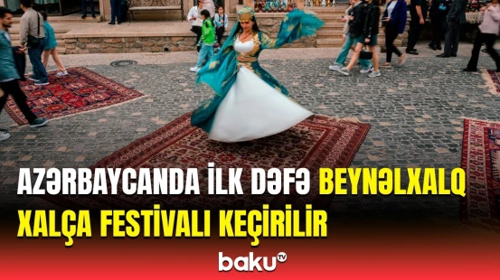 Bakıda Beynəlxalq Xalça Festivalının təntənəli açılış mərasimi keçirilir | Sakinlər axın etdi