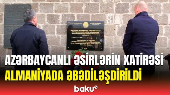 Almaniyada azərbaycanlılarla bağlı xatirə lövhəsinin açılış mərasimi | Səfir çıxış etdi