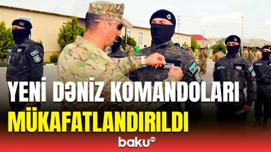 "Dəniz təməl komando kursu”nun növbəti buraxılış mərasimi keçirilib