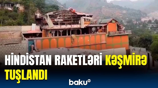 Hindistan Ordusu Kəşmirdə yaşayış binasını darmadağın etdi