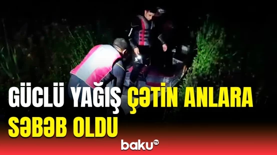 Hacıqabulda bəzi əraziləri su basdı | FHN hadisə yerində