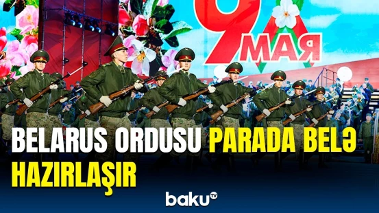 Minskdə Qələbə Gününün 80 illiyi münasibətilə hərbi parada hazırlıq