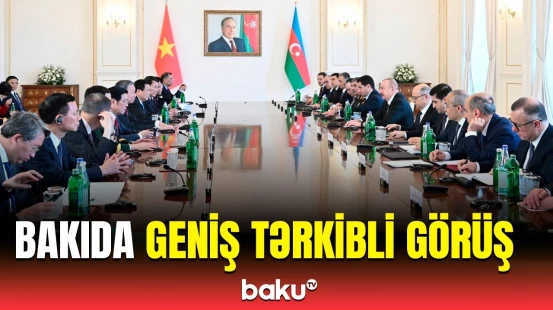 Prezidentin Vyetnam Kommunist Partiyasının Mərkəzi Komitəsinin Baş katibi ilə geniş tərkibdə görüşü