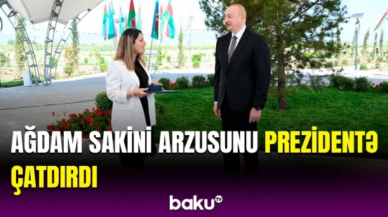 Arzu edirəm ki, ömrünüz uzun, canınız sağ olsun | Kəngərli sakinindən dövlət başçısına təşəkkür