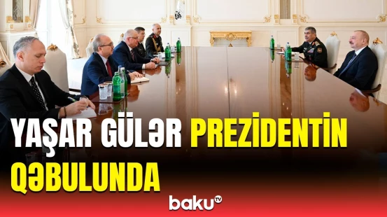 Prezident İlham Əliyev Türkiyənin milli müdafiə nazirini qəbul edib