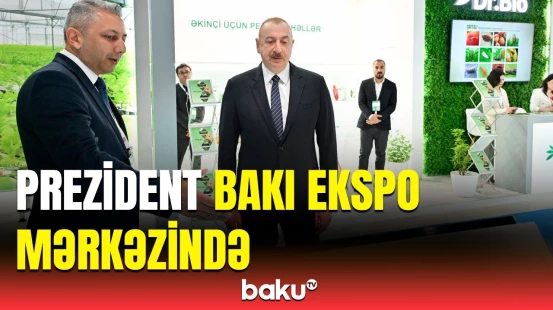 İlham Əliyev "InterFood Azerbaijan" və "Caspian Agro" sərgiləri ilə tanış olub