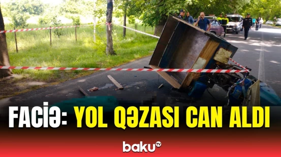 Oğuzda ölümlə nəticələnən yol qəzası | Hadisə yerindən dəhşətli görüntülər