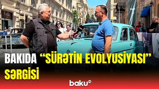 Klassik avtomobillər paytaxt sakinlərini özünə heyran etdi | Tədbirdən maraqlı görüntülər