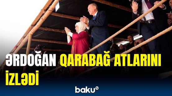 Ərdoğan Qarabağ atları ilə olan çıxışı ayaqüstdə alqışlayıb | Türkiyədən maraqlı görüntülər