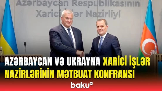 Ceyhun Bayramov və Andrey Sibiqanın mətbuata bəyanatlarla çıxışı