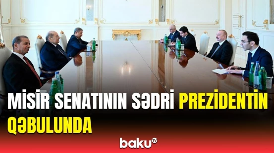Prezident İlham Əliyev Misir Senatının sədrini qəbul etdi