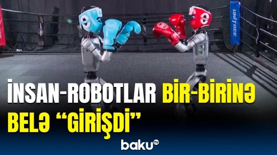 Robotların döyüşü hamının marağını çəkdi | Rinqdə qeyri-adi anlar