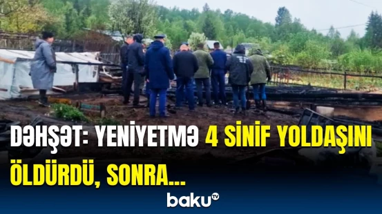 Ad günündə qan su yerinə axdı | Qatil yeniyetmə özünü də xilas edə bilmədi