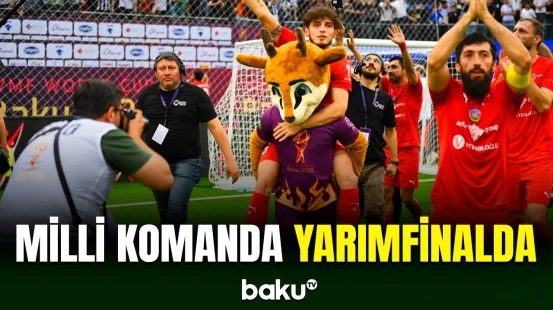 Azərbaycanın minifutbol millisi Bakıda keçirilən dünya çempionatında  yarımfinala yüksəlib