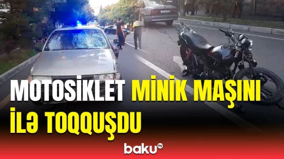 Qaxda 2 nəfərin xəsarət aldığı ağır qəzanın görüntüləri