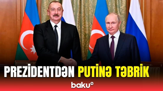 İlham Əliyev Putini Rusiya Günü münasibətilə təbrik etdi