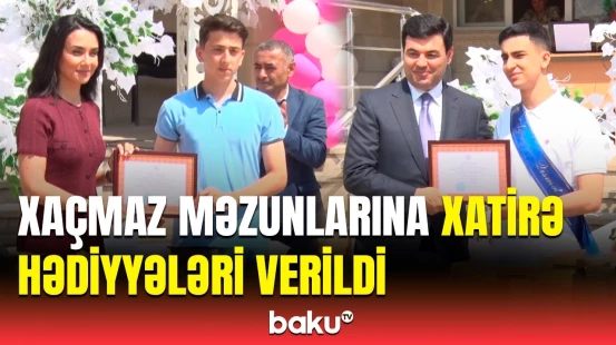 Xaçmazda “Son zəng” günü belə yadda qaldı | Elnur Rzayevdən məzunlara təbrik