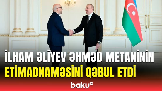 Fələstinin ölkəmizdə yeni təyin olunmuş səfiri Prezidentin qəbulunda