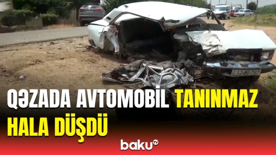 Biləsuvarda dəhşətli qəza faciə ilə nəticələndi | Ölənlər var